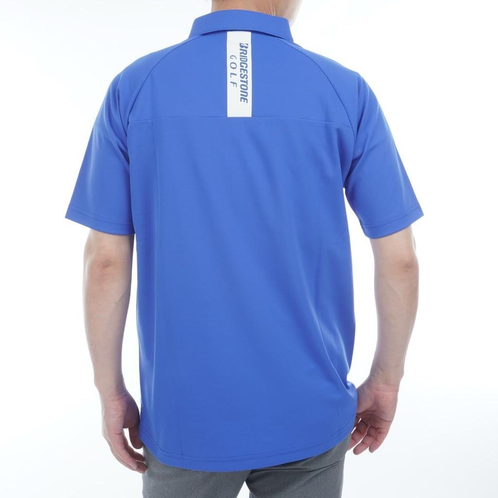 Bridgestone Golf Retro Short Sleeve Shirt EGM10A Men's BL