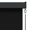 Black Outdoor Roller Blind 60 x 250 cm Fabric and Aluminum