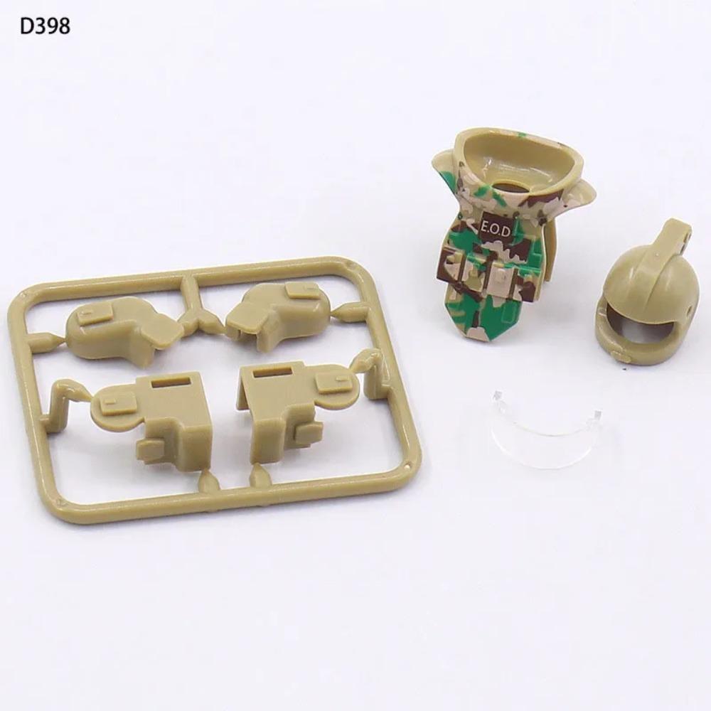 WW2 Military MOC Building Block Soldier Printed Weapon Case Rack Drone Bomb Disposal Mortar Gatling Maxine Gun DIY Toy Gift K046