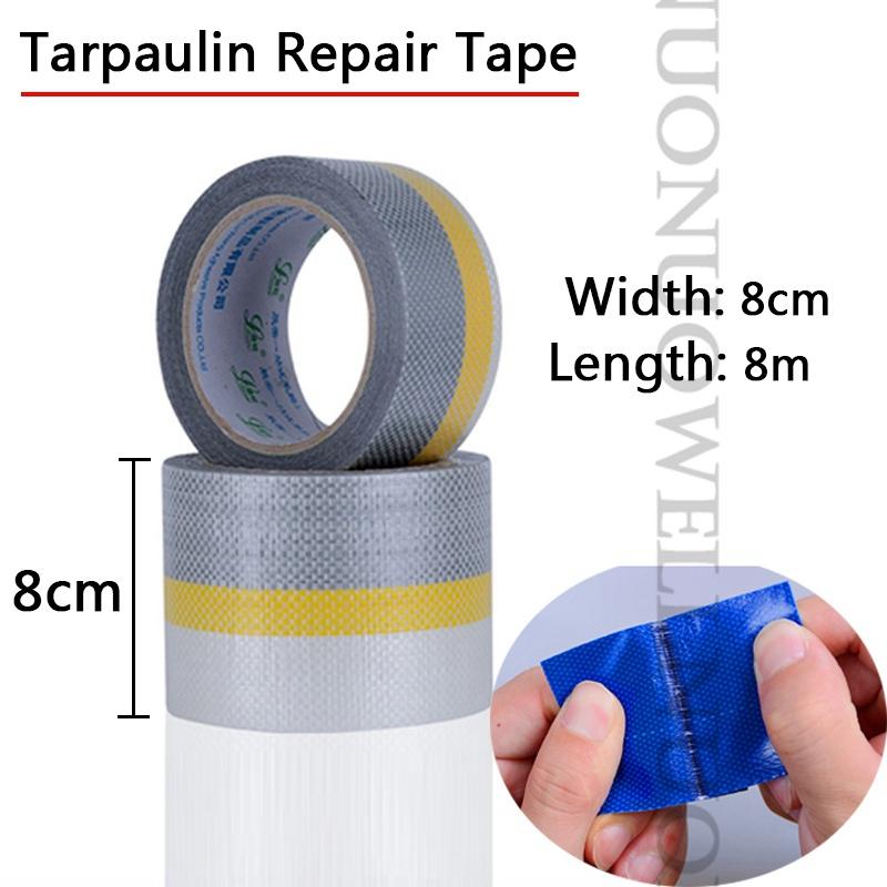 1Roll Universal Outdoor Awnings Tarp Truck Car PE PVC Tarpaulin Repair Glue Waterproof Adhesive Tape