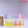 5/10 ks/sáček Roztomilá svítící 3D figurka Labubu Model Miniaturní ozdoby na auto Domácí stolní DIY dekorace Pryskyřičné řemesla Sváteční dárek