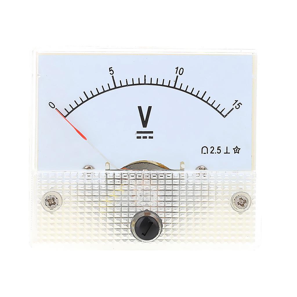 DC 0-15V Analog Volt Voltage Panel Meter Voltmeter Gauge 85C1 DC 0-15V Analog Volt Voltage Panel Meter Voltmeter Gauge 85C1