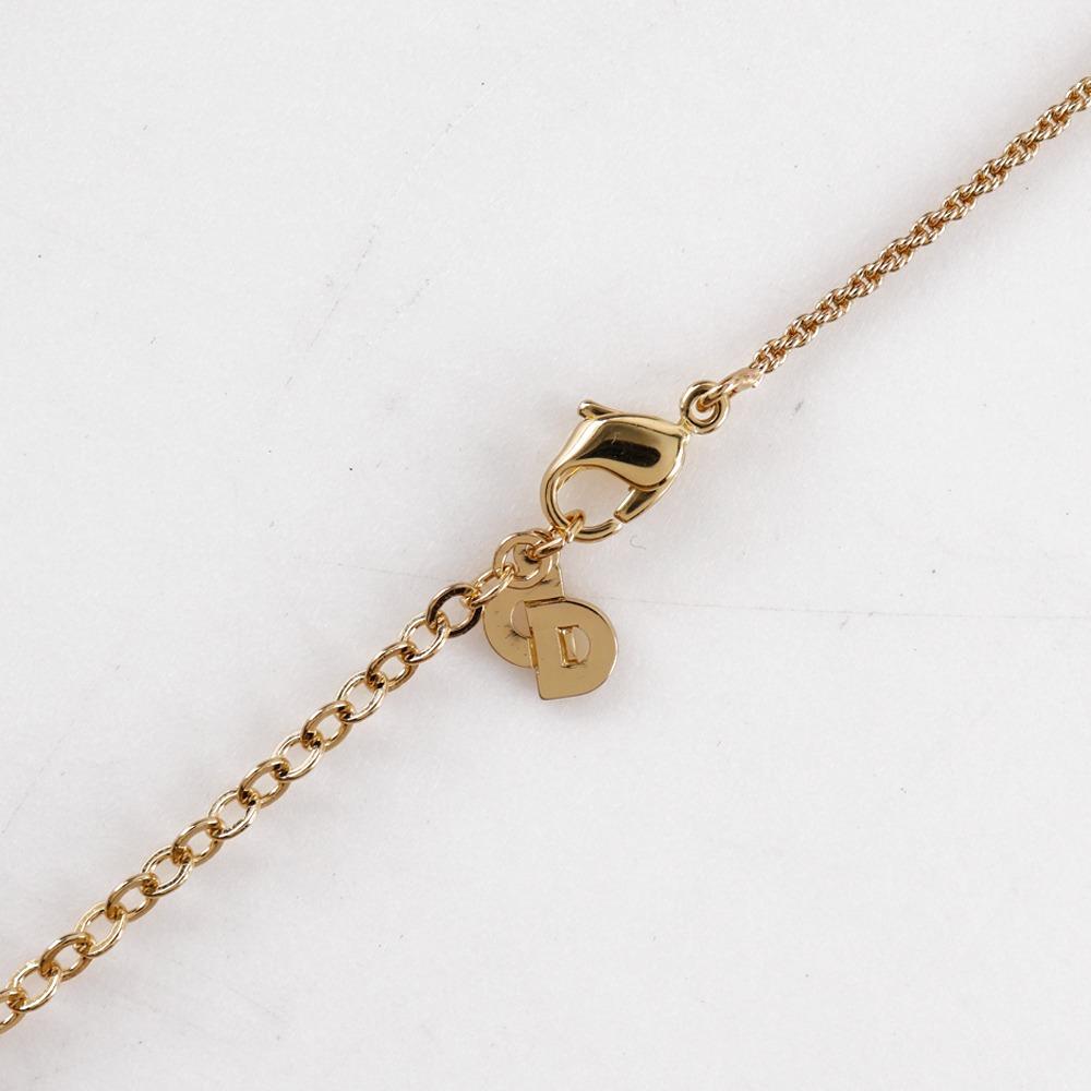 Dior High heel motif Necklace Plated Gold 6.5g Women Used