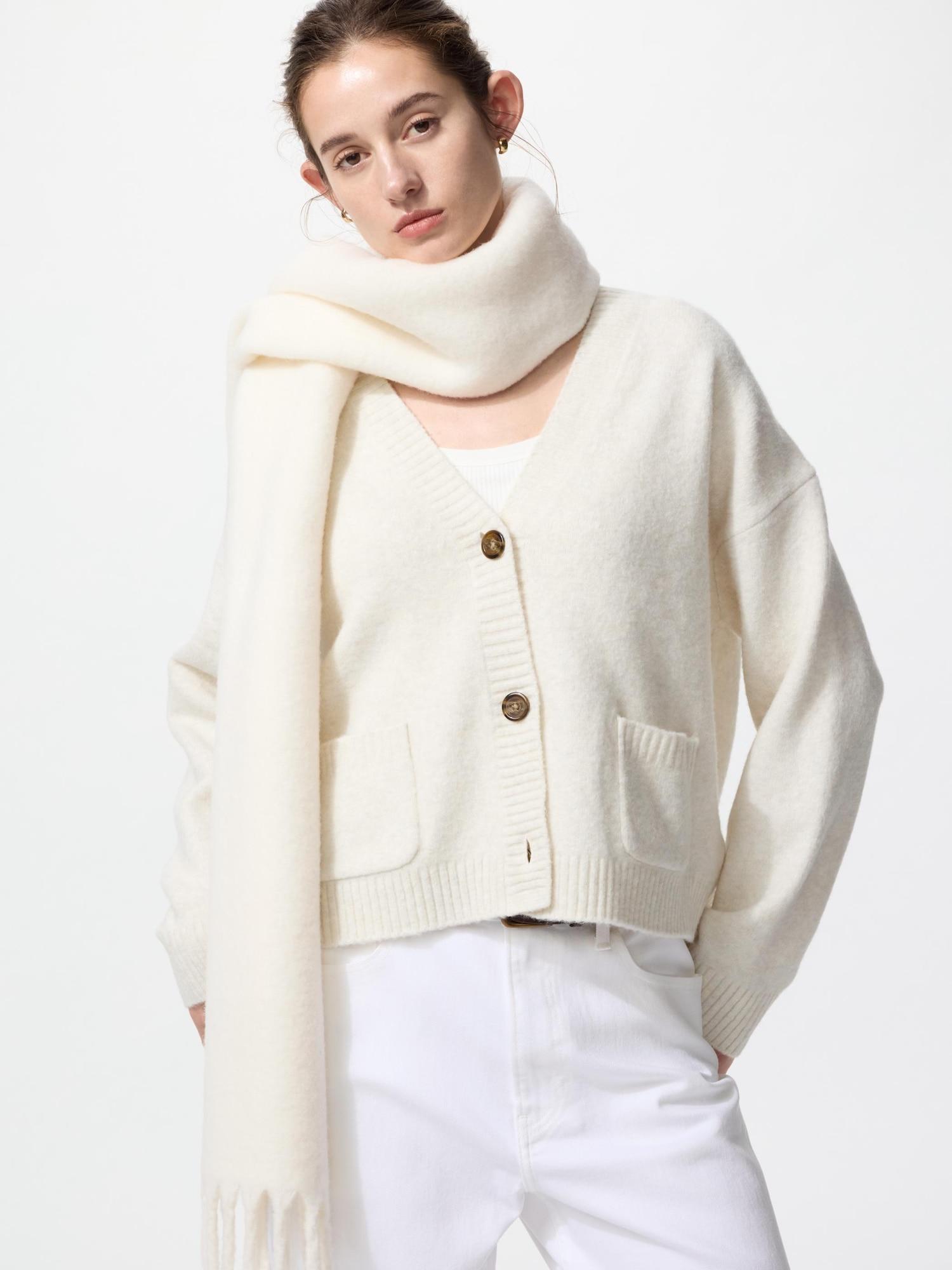 

Укороченный кардиган Uniqlo Soupleyan 01 OFF WHITE/WOMEN S