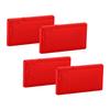 4pcs Rectangle Reflectors Red High Visibility 65x35mm Self Adhesive Safety Reflectors for Cars Trucks RVs Boats