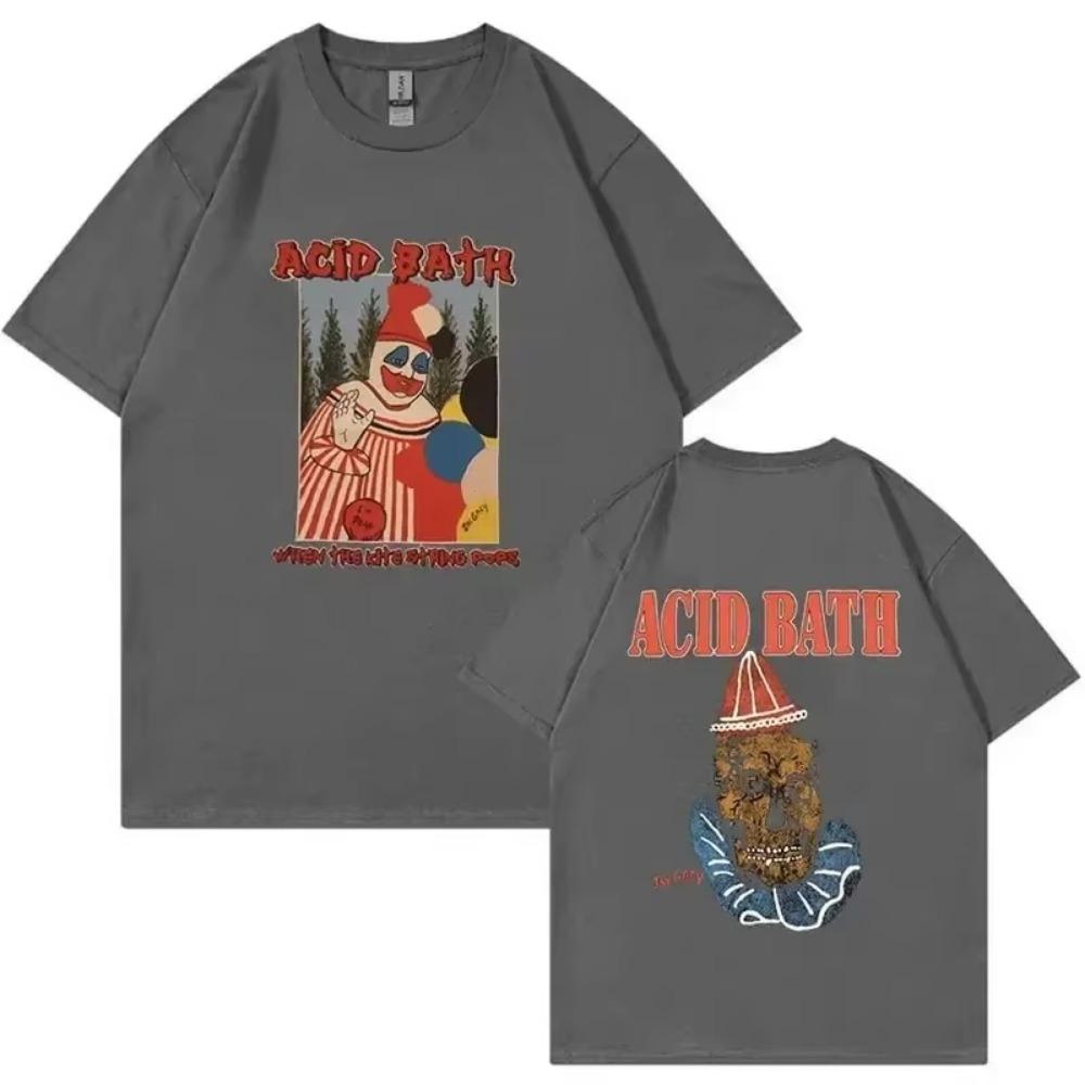 Acid Bath 2023 New T Shirt When The Kite String Pops Graphic T-Shirt Men's Vintage 100% Cotton Oversized Tees Unisex Streetwear