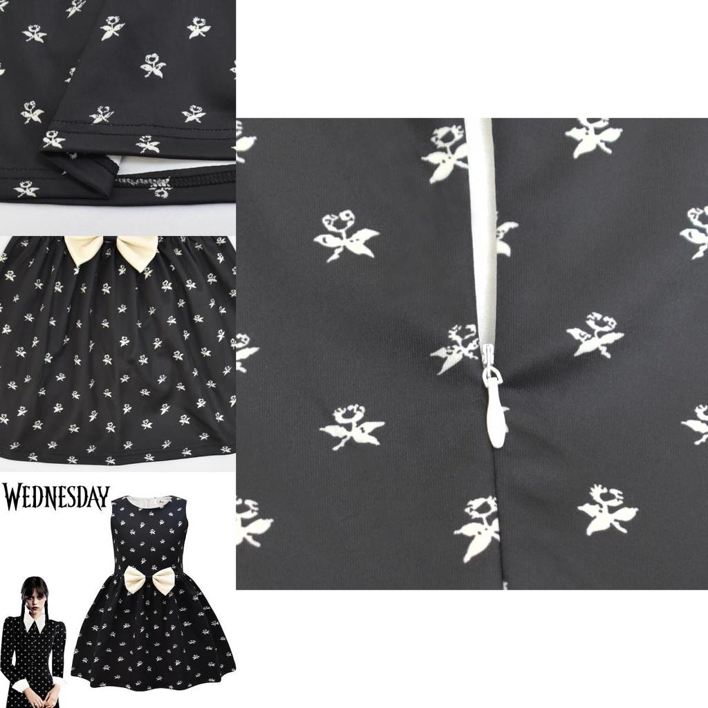 High Quality The Addams Family Wednesday Cosplay Costume For Kids
