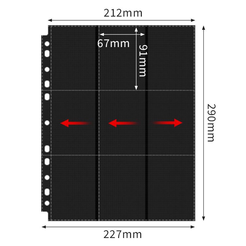 50 listů 900 kapes Obaly na baseballové karty Oboustranný 9-kapesní pořadač na sběratelské karty Listy ochrany listů pro herní karty