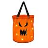 Torba Tote z Dynią na Halloween, Podświetlana Rączka LED, Wielokrotnego Użytku Torba na Cukierki na Trick or Treat dla Dzieci, Dekoracja na Imprezę, Prezent