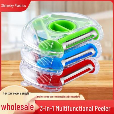 3-in-1 Multifunktionaler Drehbarer Schäler & Reibe für Kartoffeln und Äpfel