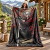 Devil May Cry Custom Name Flannel Blanket Personalized Soft Warm Plush Throw Blanket Customized Gift for Family Friends