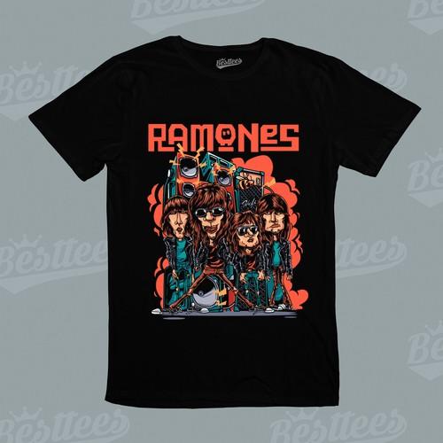 Punk Rock Band Queens New York City Ramones 70s-90s Music Band T-Shirt S