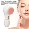 3 In 1 Electric Silicone Facial Brush Cleaner Vibration Rotating Massage Pore Cleansing Instrument Waterproof Beauty Tool