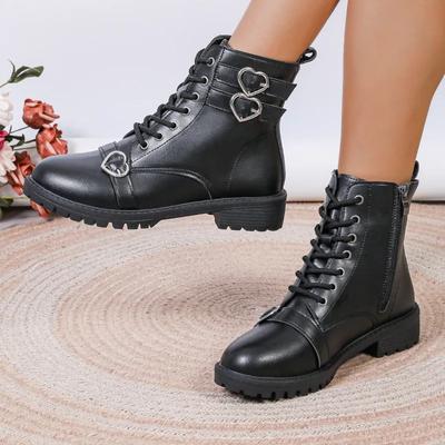 Fashion Ladies Shoes 2024 High Quality Side Zipper Women's Boots Fashion Front Lace-up Modern Boots Women Hot Sale Plus Size Ankle Boots