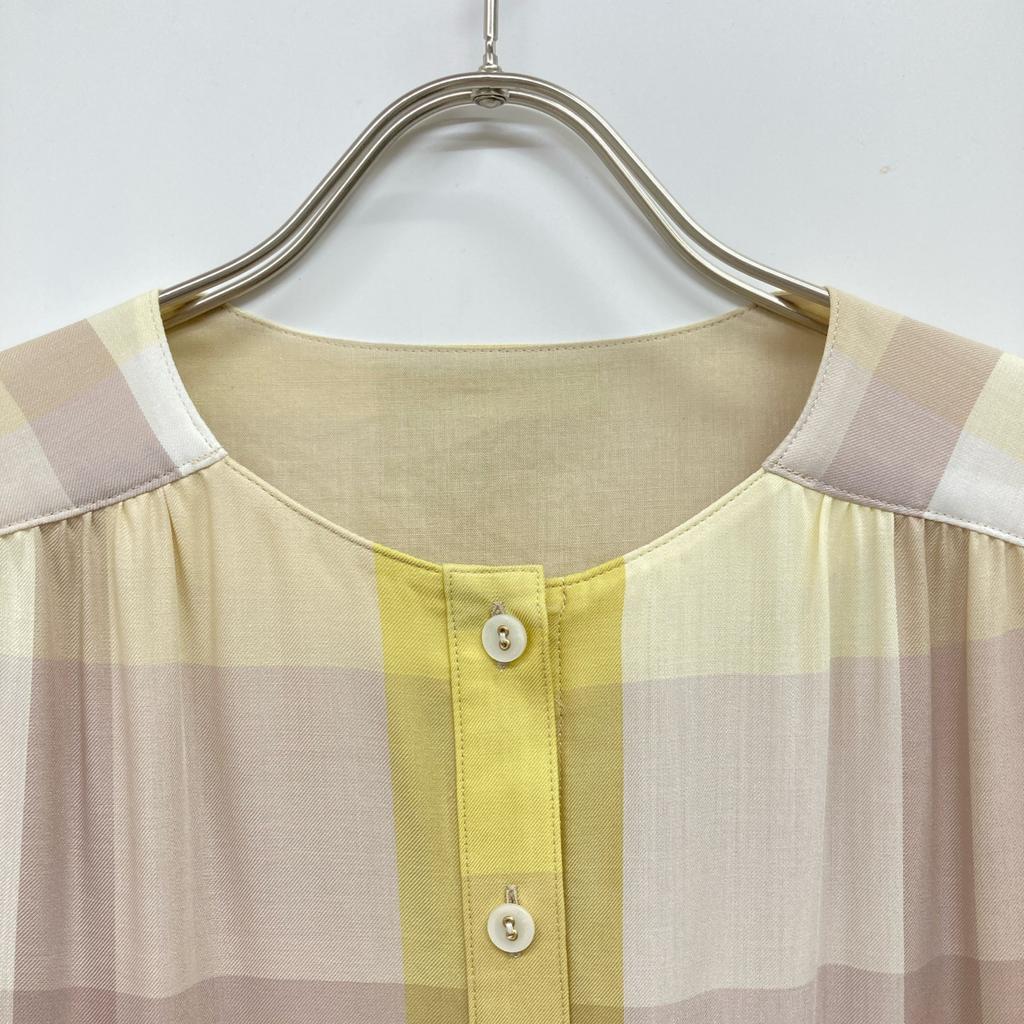 BLUE LABEL CRESTBRIDGE 23 year old check dress dress 36 yellowUsed