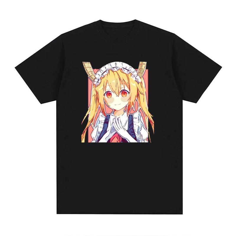 Miss Kobayashi Dragon Maid Kawaii Maidservant Tohru Funny Anime T Shirt Men Women Cotton Casual T Shirt O-Neck EU Size Tees