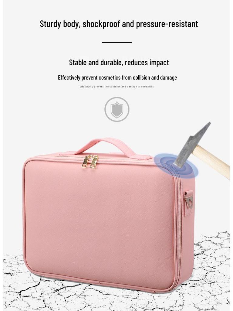 Large Capacity Portable Waterproof Makeup Artist Travel Bag