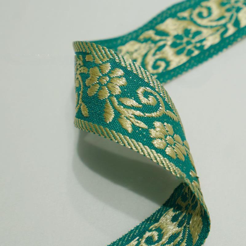 Ethnic Style Polyester Colored Jacquard Webbing for Clothing Accessories