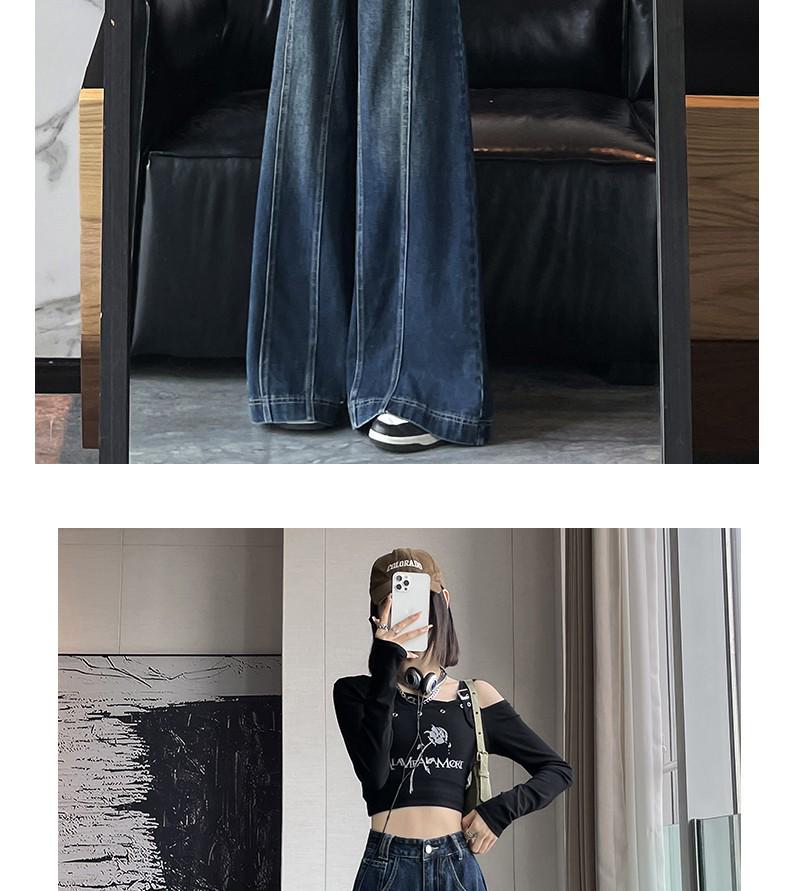 Retro High Waist Wide Leg Jeans - Women's Trendy Loose Floor-length Pants