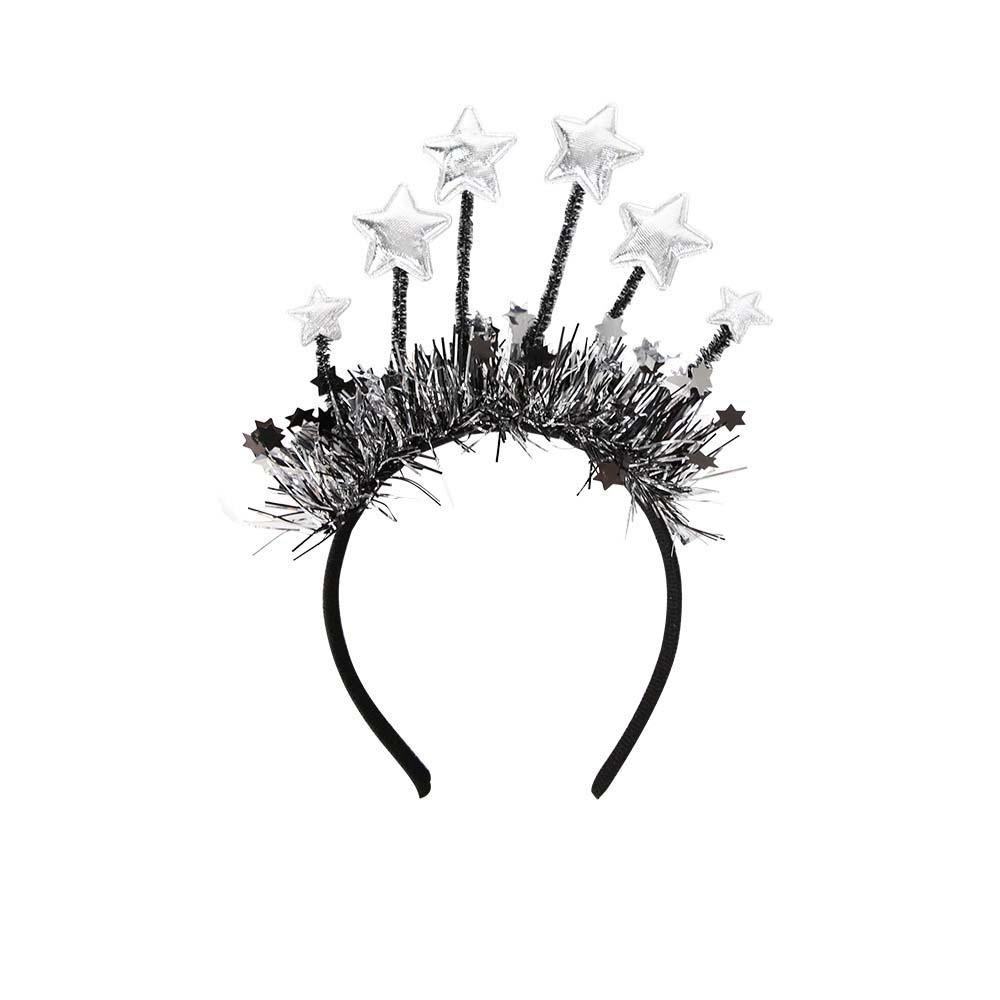 Party Decoration Christmas New Year Headpiece Star/Crown Glitter Hair Hoop  New Year Dress Up