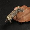Solid Metal Fierce Swine Statue Detailed Animal Figure Perfect for Shelf or Desk Decoration