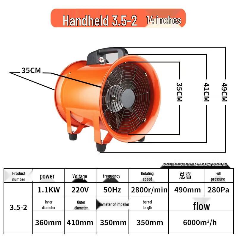Portable Axial Flow Ventilation Blower Fan