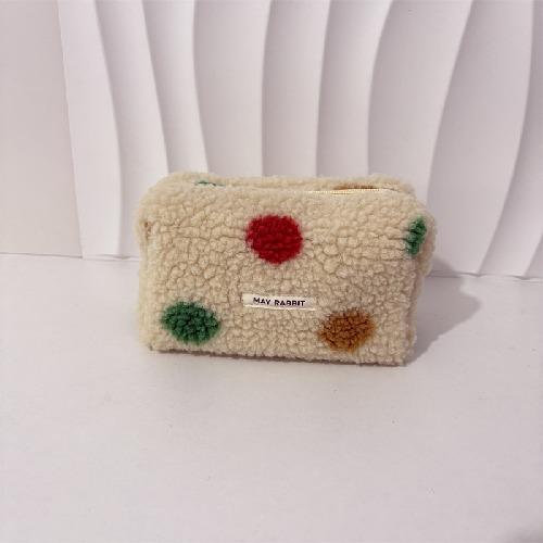 Japan and South Korea Plush Cosmetic Bag Cute Bear Portable Storage Toiletry Bag Girl Large-capacity Embroidered Bag