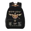 Bon Jovi Grunge Band Forever TOUR Student Backpack School Bag Hiking Travel Daypack for Boys Girls Fashion Bookbag Shoulder Bags