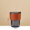 QIHANG Bamboo Joint Glass Car Water Cup with Straw