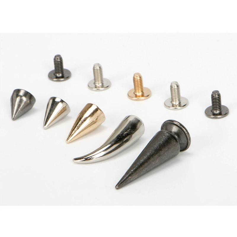 10Pcs Decorative Rivets Set Punk Style Nail Buckles Screw Mount Stud Rivets DIY Crafts PU Belt Shoes Clothing Spikes