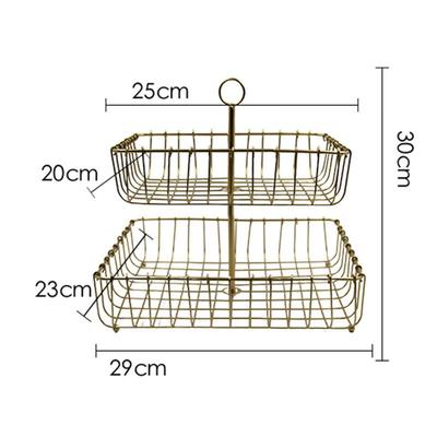 Abay 2-Tier Iron Art Fruit Basket