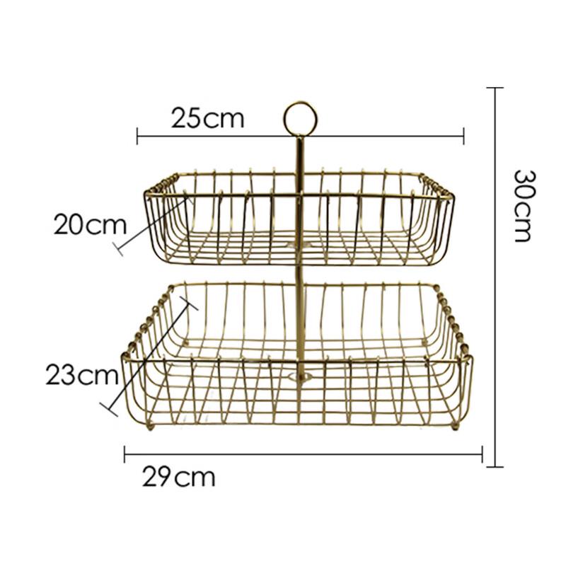 Abay 2-Tier Iron Art Fruit Basket
