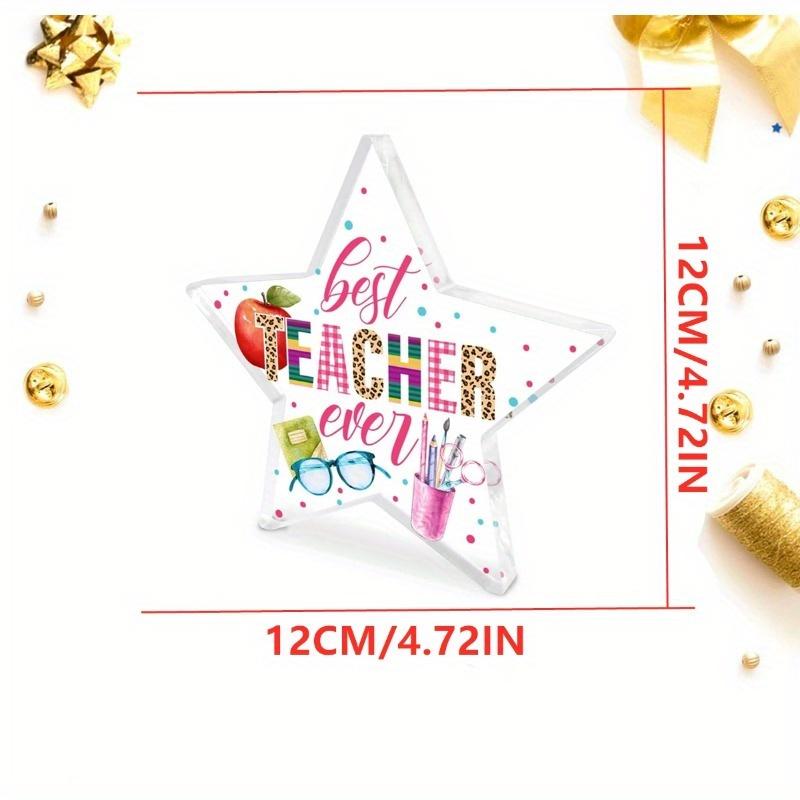 "Best Teacher Ever" Keepsake - Acrylic Desk Gift for Educators' Milestones