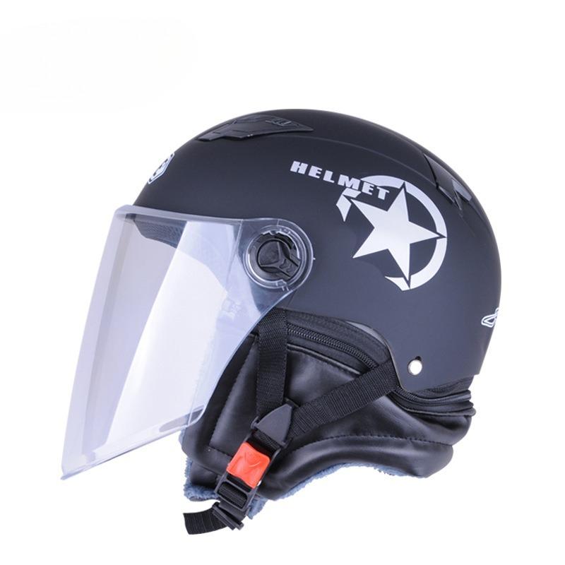 Battery Car Scarf Protective Cap Motorcycle with Four Seasons, Autumn Warmth, Men's and Women's Spring and Autumn Electric Vehicle Helmets