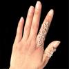Crystals Rhinestones Vintage Chain Rings Adjustable Size Double Finger Jewelry for Women Special Occasion Gifts
