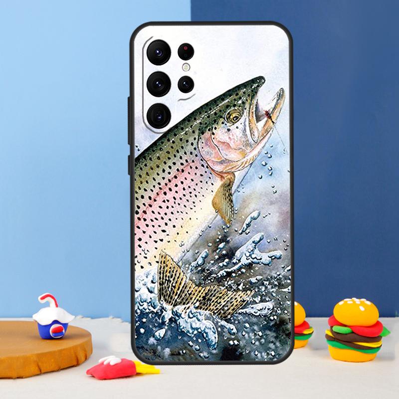 Trout Fishing Phone Case For Samsung Galaxy S25 Ultra S9 S10 S20 S21 S22 Plus S23 FE S24 Ultra Cover Coque