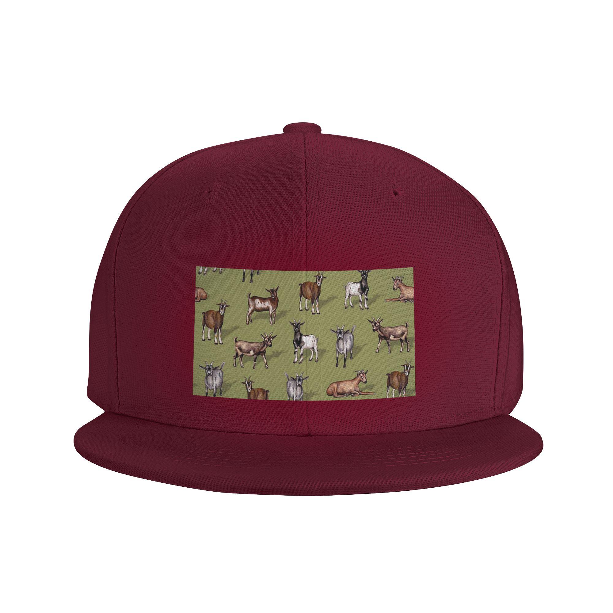 

Tiny Goats on Green Goat Herd Pattern Baseball Caps Snapback Fashion Baseball Hats Casual Casquette Outdoor for Unisexs WoUnisexs One Size