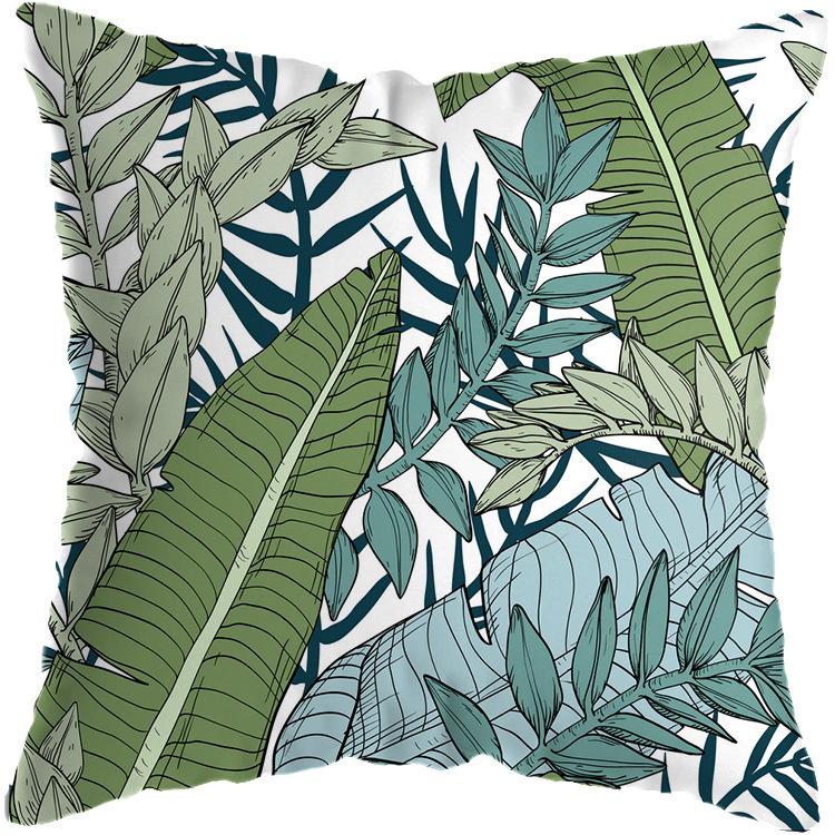 Soft Pillow Cushion Covers 45x45 Cm Decorative Pillows Throw Green Patterns Pillowcase for Sofa Home