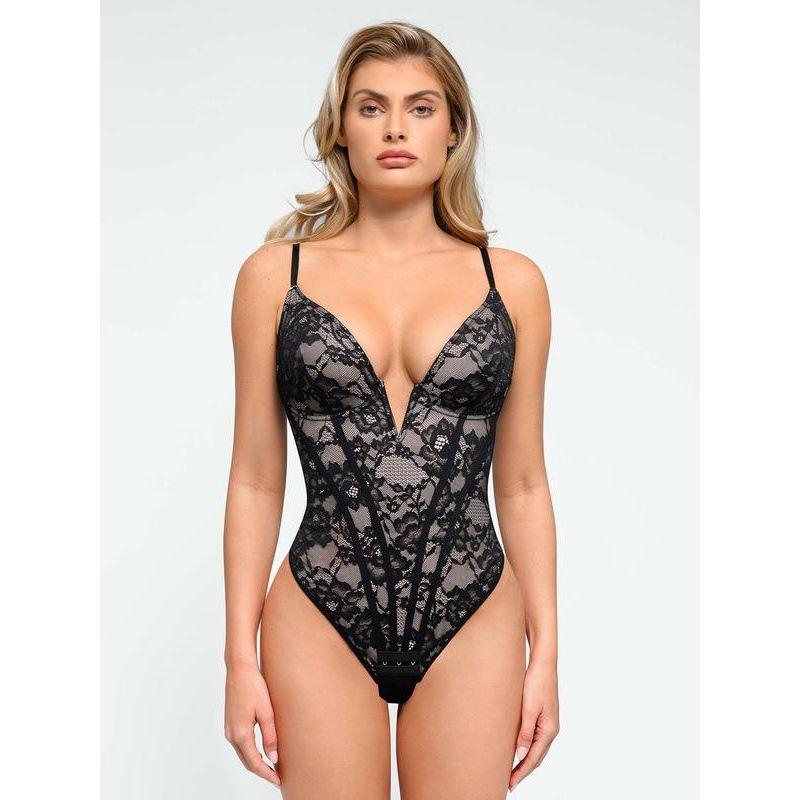 K638 Body Shaping Lace Bustier Bodysuit - New Style