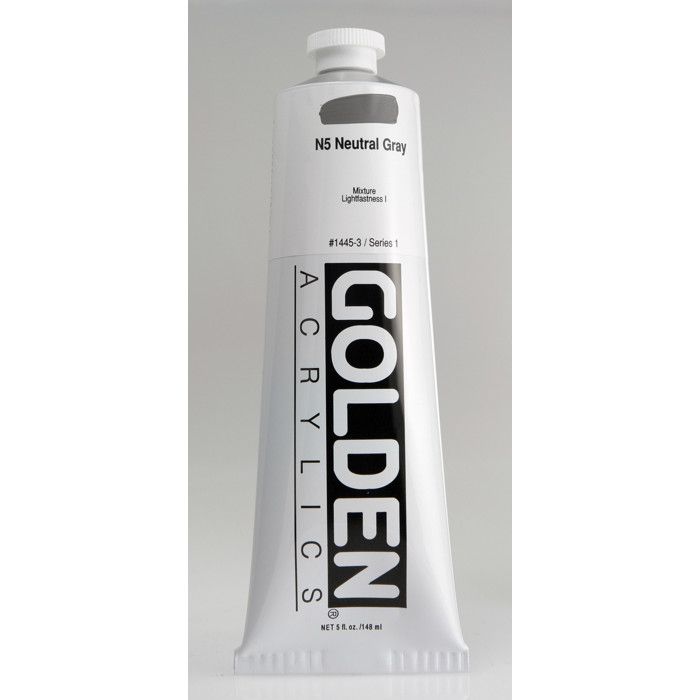 Peinture Acrylique - Golden - Heavy Body - 150ml - Gris Neutre No.5 - Finition Mat