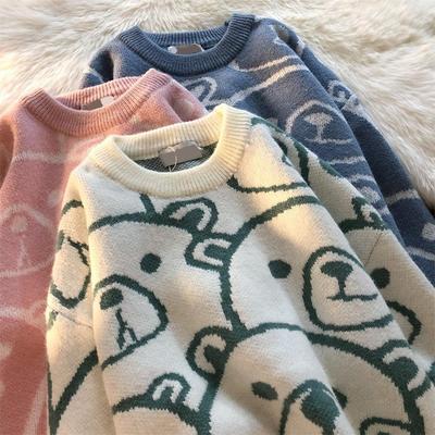 Herbst Winter Harajuku Pullover Frauen Damen Anime Langarm Streetwear Goth Vintage Kleidung Ästhetische Kawaii Tops Pullover