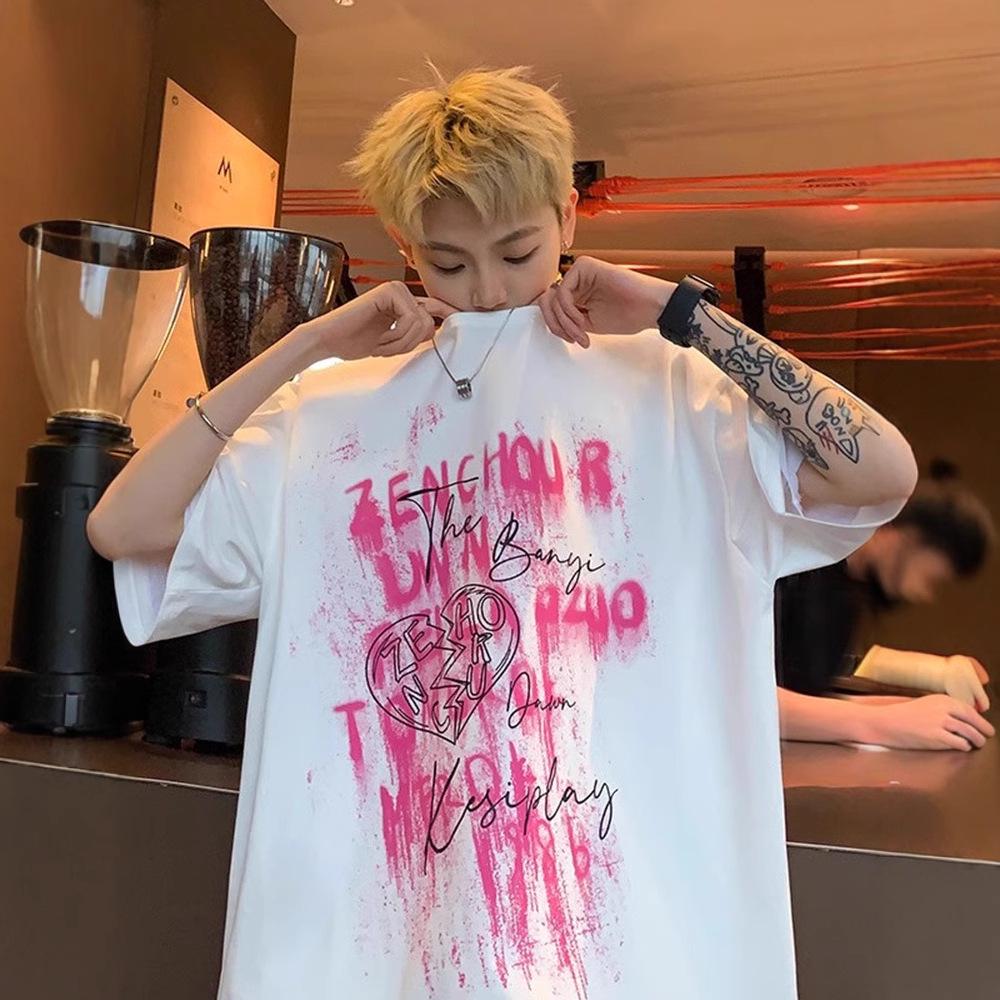 

Чоловіча футболка з коротким рукавом тай-дай American Graffiti з невеликим вирізом 2XL чорний