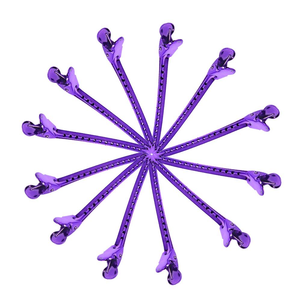 12PCS Purple Salon Hair Clip Fashion Sectioning Clip Home Use Duck Bill Clips  Salon