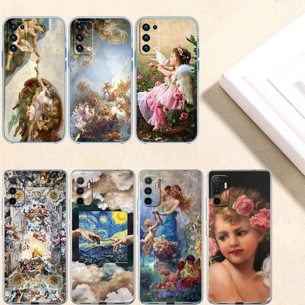 IK31 Fresco Adam Sculpture Angel Case for LG K22 K30 K40 K40S K41 K42 K50 K50S K51 K51S K52 K61 K62 K71 K92 Q60 Q61 V40 V50 V60
