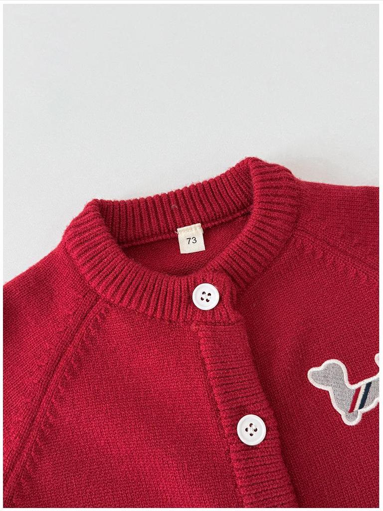 2026 New Year Red Family Sweaters: Parent-Child, Baby, and Toddler Outfits for Family of Three or Four