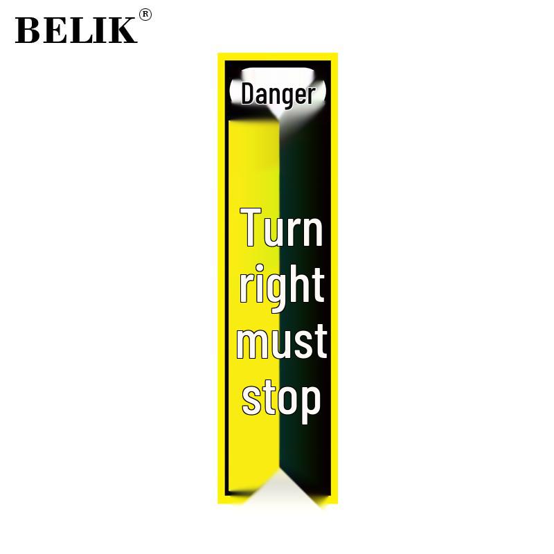 BELIK Reflective Right Turn Stop Warning Sticker 8*30CM