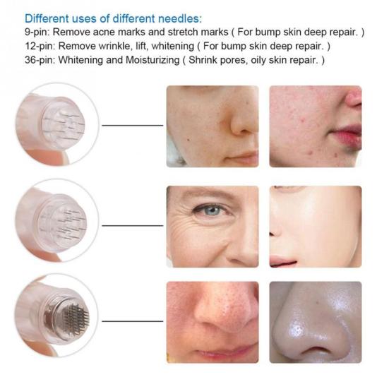 Anti Aging Wrinkles Micro 9 12 36 Pin Needle Derma Pen Replacement Skin Care