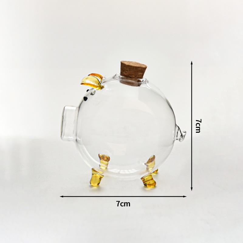 Sparschwein aus Glas, durchsichtig, Sparschwein, transparent, Spardose, Geldbehälter, Geschenk für Kinder und Erwachsene
