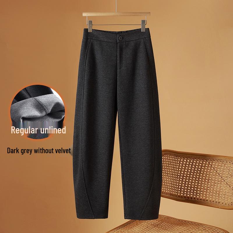 Wool Sickle 2025 Fleece-Lined Plus Size Slimming Women's Pants for Autumn/Winter