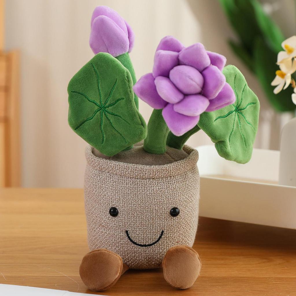 Wholesale 30cm Artificial Flower Plush Toy Green Plants Bloom Cactus Sunflower Soft Dolls Girls Boys Kawaii Xmas Gift Home Decor